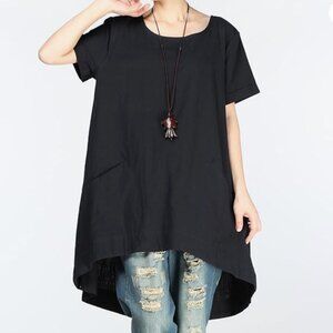 Cotton Linen Tunic - Short Sleeve